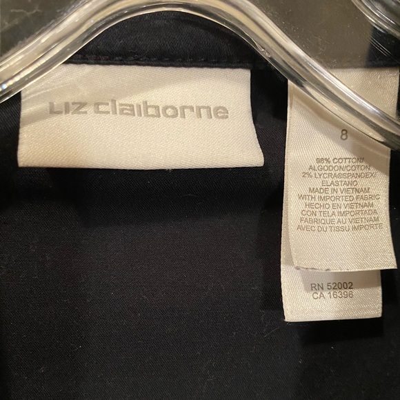 Liz Claiborne Snap Front Cotton Blazer sz 8 - Picture 2 of 4
